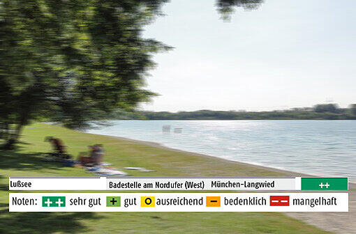Lußsee: Badestelle am Nordufer (West)- ADAC-Urteil: SEHR GUT
