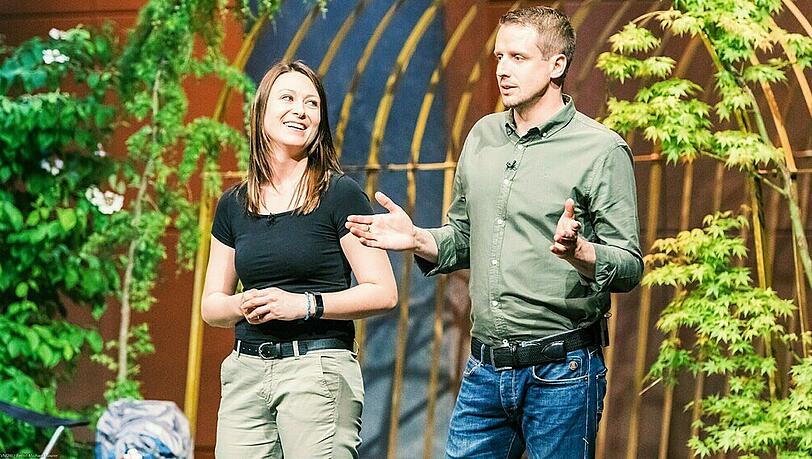 Inna und Vladislav Falk bei der Präsentation ihrer "RopeScout"- Clips Inna und Vladislav Falk bei der Präsentation ihrer "RopeScout"- Clips