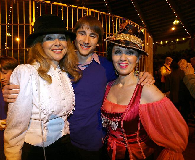 Cornelia Corba mit Benjamin und Angelika Zwerenz