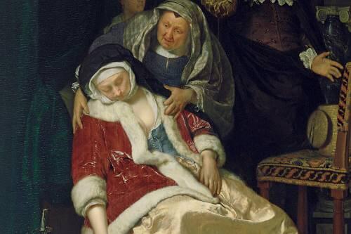Ausschnitt aus dem Bild "Kranke Frau".
