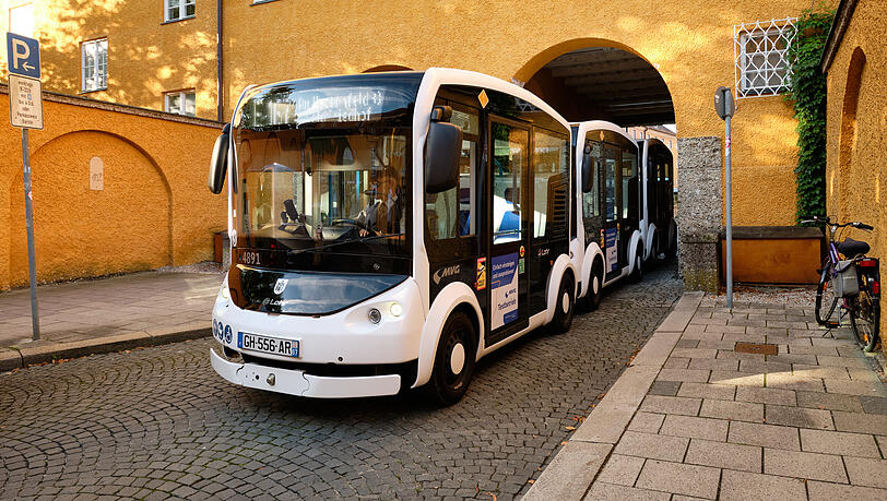 Ein Kleinbus aus der Testflotte der Münchner Verkehrgesellschaft.