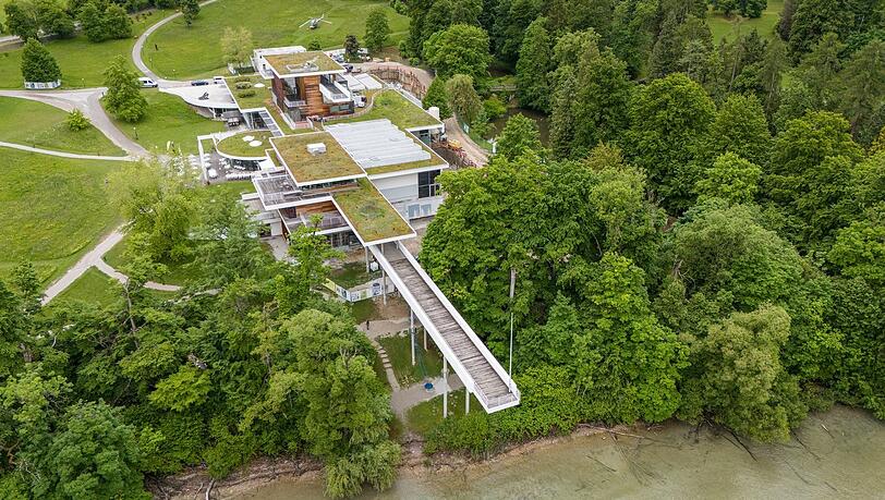 Das Buchheim Museum von oben, auf der rechten Seite wird erweitert. Die Baustellenansicht stammt vom Sommer 2025.