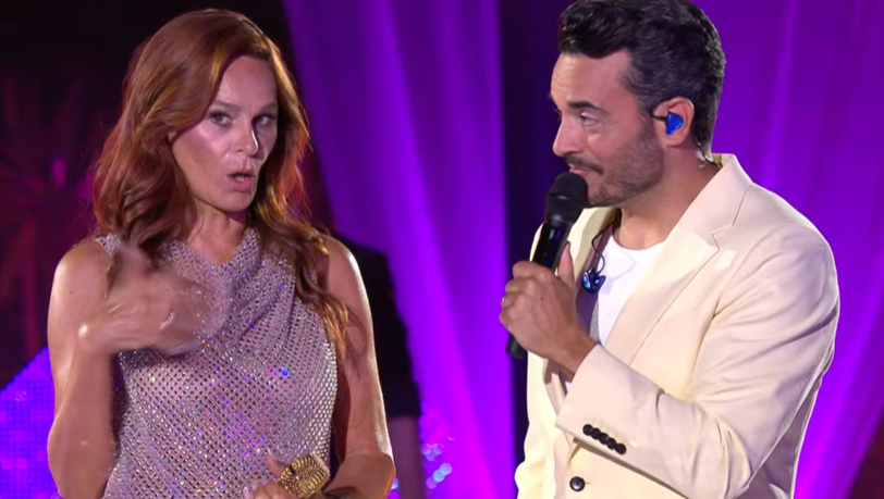 Andrea Berg outete sich als Fan von US-Superstar Adam Lambert, der als Promi-Gast in Giovanni Zarrellas (re.) Show geladen war.