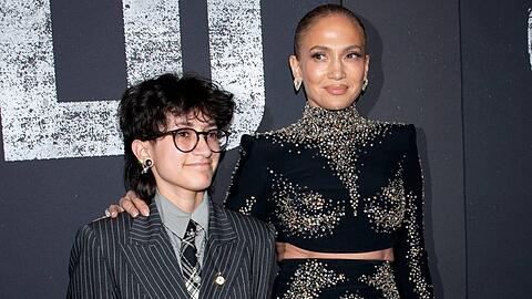 Emme und Jennifer Lopez im M&auml;rz 2025 in New York.