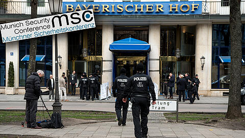 Die Münchner Sicherheitskonfernz findet vom 17. bis zum 19. Februar im Hotel Bayerischer Hof in München statt.