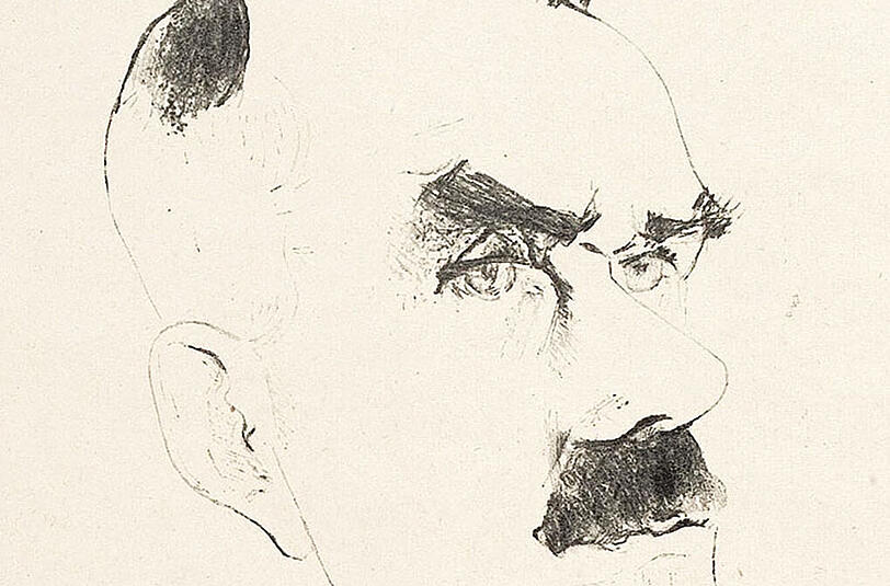 Thomas Mann gezeichnet von Schülein.