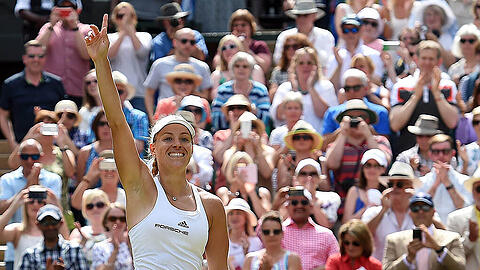 Ob Angelique Kerber am Samstag auch so jubelt? Lesen Sie hier, wo Sie die Partie zwischen Kerber und Williams live verfolgen können.
