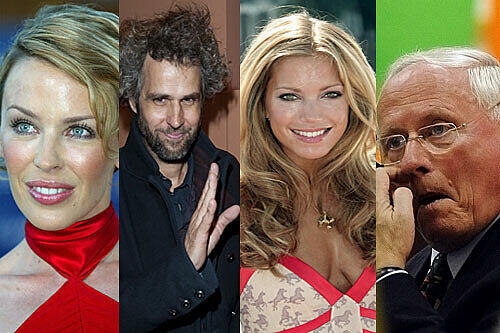 Kylie Minogue, Christoph Schlingensief, Sylvie van der Vaart und Oskar Lafontaine