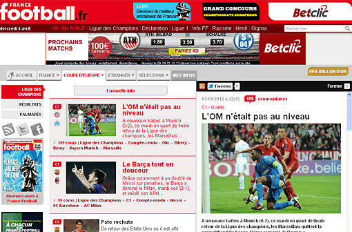 "Olympique Marseille war nicht auf der Höhe", kritisiert France Football.