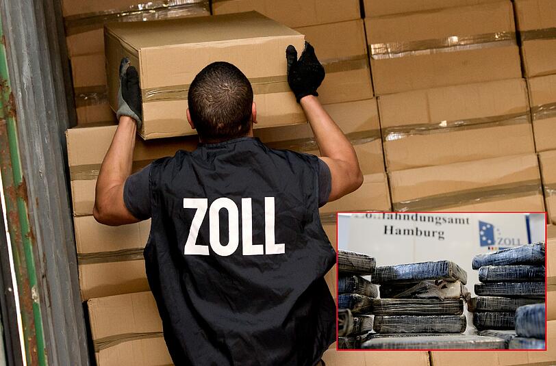 Hamburger Zollfahnder haben in einem Container aus Ecuador 80 Kilo schwarzes Kokain gefunden (Symbolbild)