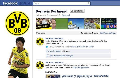 Platz 2 mit 516.560 Facebook-Fans: Borussia Dortmund