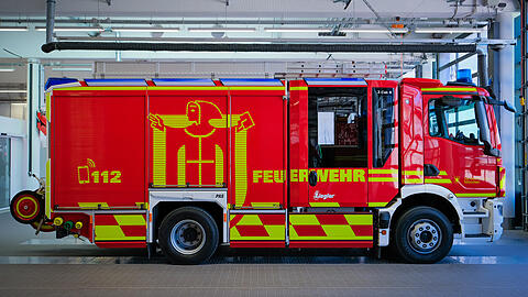 Der Prototyp der neuen Einsatzfahrzeuge der M&uuml;nchner Feuerwehr. 650.000 Euro kostet ein Auto samt Ausr&uuml;stung.
