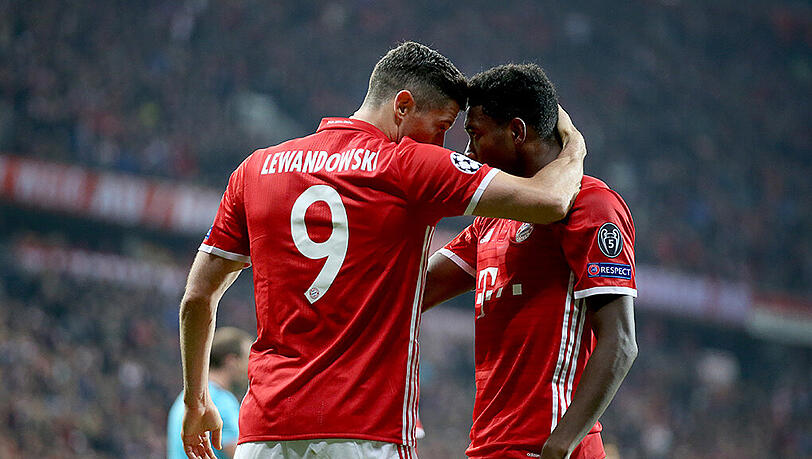 Weckruf angekommen: Robert Lewandowski und David Alaba. Weckruf angekommen: Robert Lewandowski und David Alaba.