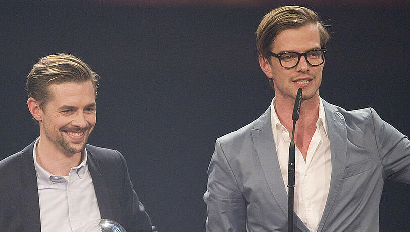 Klaas Heufer-Umlauf (l.) und Joko Winterscheid bei der 1Live Krone in in Bochum Ende 2014 Klaas Heufer-Umlauf (l.) und Joko Winterscheid bei der 1Live Krone in in Bochum Ende 2014
