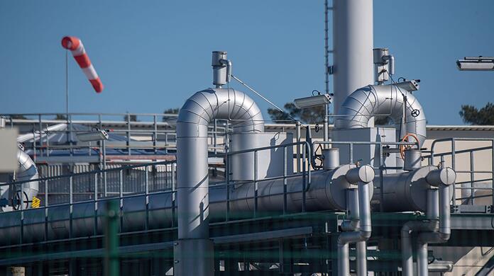 Die Gasempfangsstation der Ostseepipeline Nord Stream 1 in Lubmin.