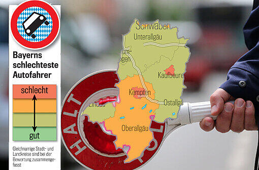 Rot, gelb oder grün? Eine Übersicht über das vermeintliche Können der bayerischen Autofahrer.