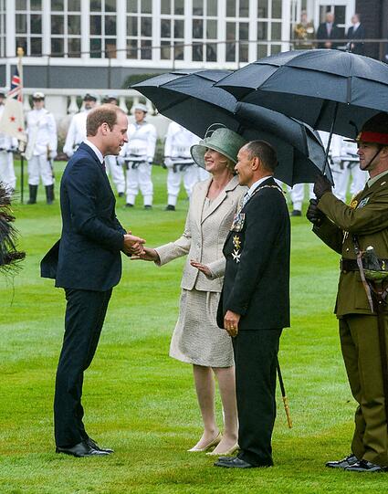 Staatsempfang beim Generalgouverneur von Neuseeland Sir Jerry Mateparae und seiner Frau Lady Janine.
