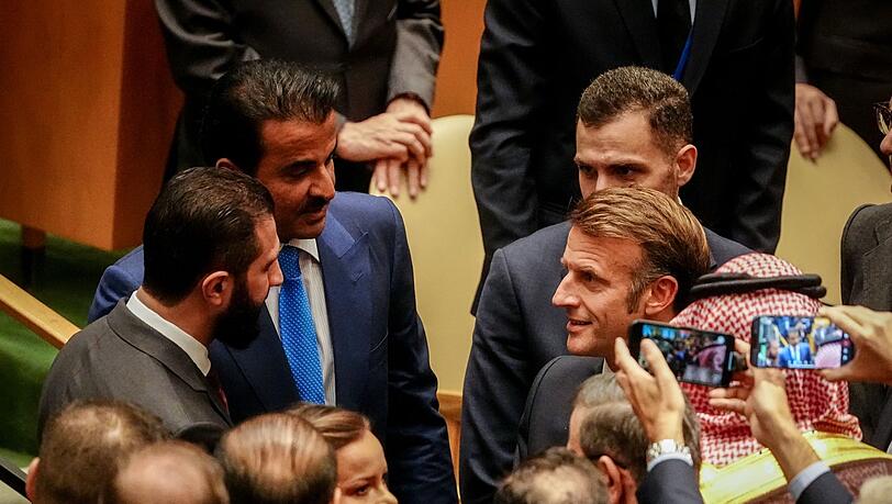 In New York im Mittelpunkt: Frankreichs Präsident Macron