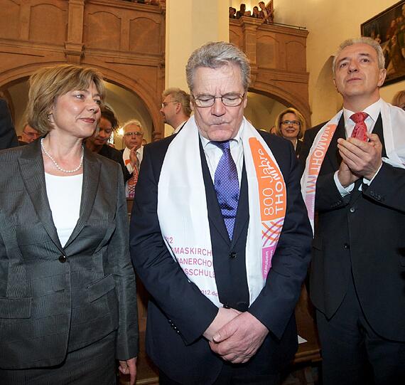 Bundespräsident Joachim Gauck hat am Dienstag am Festakt zum 800-jährigen Bestehen des Thomanerchors in Leipzig teilgenommen - die Bilder.