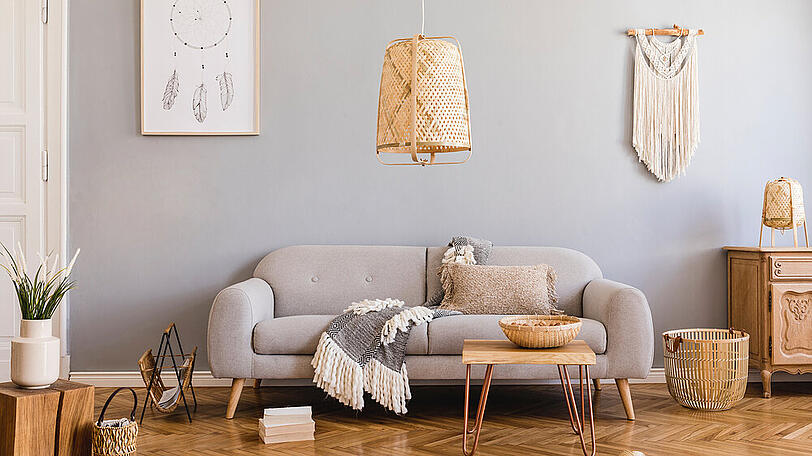Boho-Stil: Die trendigen Wohnaccessoires sorgen für eine gemütliche Atmosphäre.