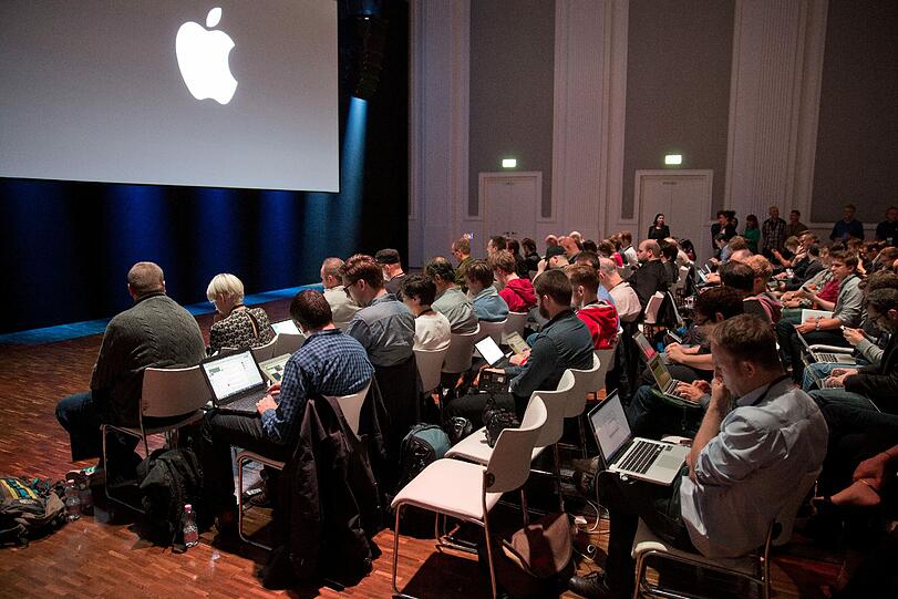 Bei Apple am Kurfürstendamm wird am Donnerstag in Berlin eine neue Generation des iPad-Tablets vorgestellt.