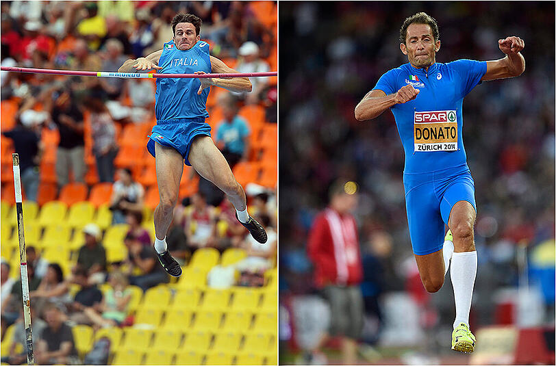 Die italienischen Leichtathleten Giuseppe Gibilisco (l.) und Fabrizio Donato sind in den aktuellen Doping-Skandal verwickelt.
