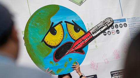 Protest beim UN-Klimagipfel COP27.