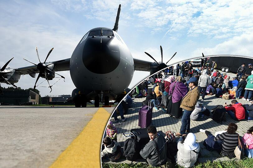 In Transport-Flieger der Bundeswehr sollen Flüchtlinge in Zukunft in ihre Heimatländer zurückgeflogen werden.