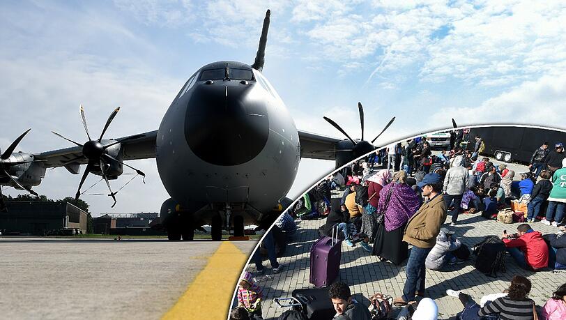 In Transport-Flieger der Bundeswehr sollen Flüchtlinge in Zukunft in ihre Heimatländer zurückgeflogen werden. In Transport-Flieger der Bundeswehr sollen Flüchtlinge in Zukunft in ihre Heimatländer zurückgeflogen werden.