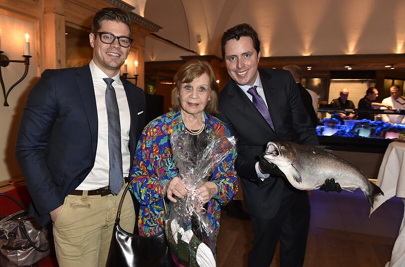 Julien und Gundel Fuchsberger mit Toni Graf von Faber Castell