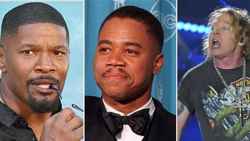 Jamie Foxx (v.l.), Cuba Gooding Jr. und Guns N' Roses-Frontmann Axl Rose sind einige der prominenten Männer, gegen die in New York Klagen eingereicht wurden. Jamie Foxx (v.l.), Cuba Gooding Jr. und Guns N' Roses-Frontmann Axl Rose sind einige der prominenten Männer, gegen die in New York Klagen eingereicht wurden.