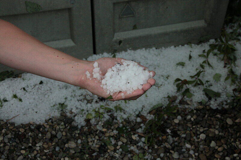 Ein heftiges Unwetter ging über den Landkreis Erding nieder - die Bilder.