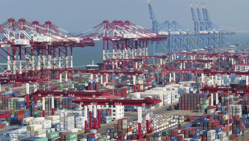 Der Hafen von Qingdao in China: Die USA fordern mehr Marktzugang in China. Der Hafen von Qingdao in China: Die USA fordern mehr Marktzugang in China.