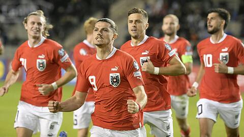 Marcel Sabitzer (vorne) erzielte den Siegtreffer für Österreich.