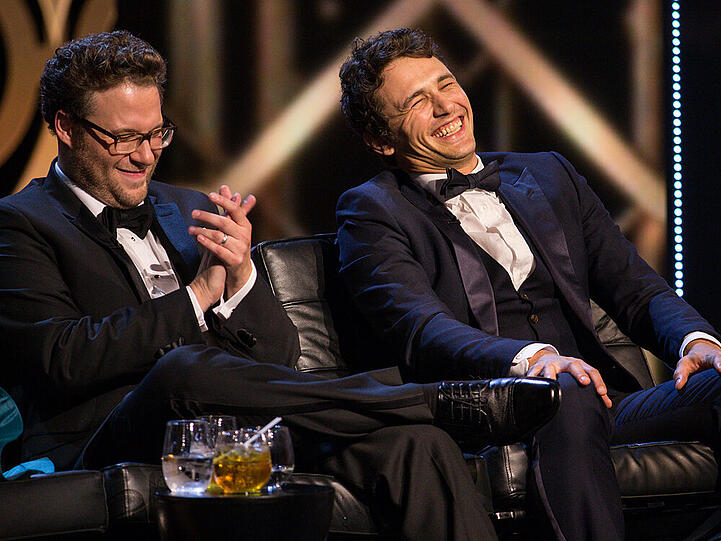 Seth Rogen (l) und James Franco (r) sind bereits in mehreren Filmen - und Talkshows - zusammen aufgetreten