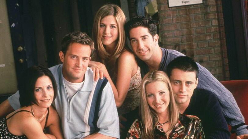 Die "Friends" treffen wieder aufeinander, v.l.: Courteney Cox, Matthew Perry, Jennifer Aniston, David Schwimmer, Lisa Kudrow und Matt LeBlanc