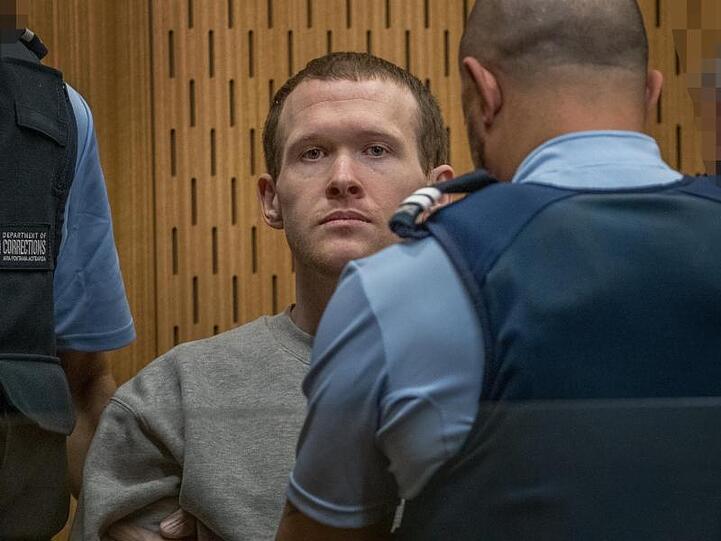 Der Angeklagte Brenton Tarrant erscheint vor dem Obersten Gerichtshof.
