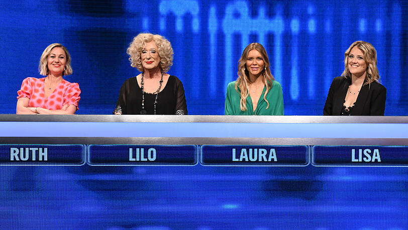 Bilden bei "Gefragt – Gejagt" ein Team: Ruth Moschner, Lilo Wanders, Laura Karasek und Lisa Feller. Bilden bei "Gefragt – Gejagt" ein Team: Ruth Moschner, Lilo Wanders, Laura Karasek und Lisa Feller.