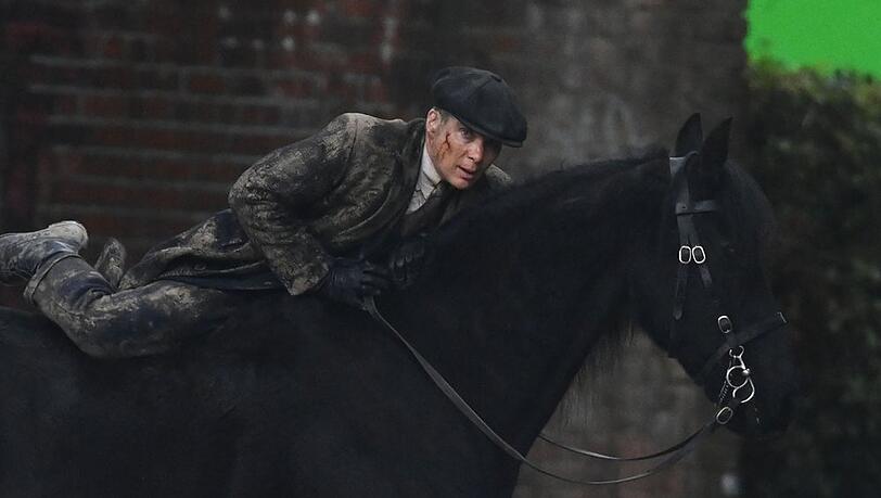 Cillian Murphy am Set des neuen "Peaky Blinders"-Films.