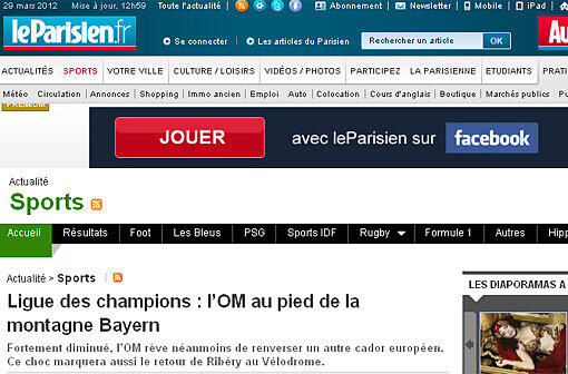 Le Parisien: &bdquo;Durch die 0:2-Heimniederlage hat OM seine Chancen auf das Erreichen des Halbfinales vernichtet.&ldquo;