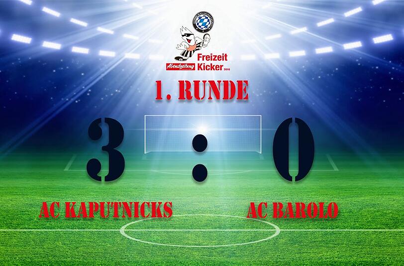 AC Kaputnicks gewann die Partie in der 1. Runde 3:0.