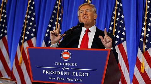 Der designierte US-Präsident Donald Trump auf seiner ersten Pressekonferenz in New York.