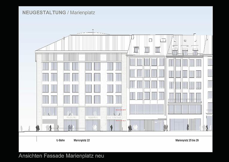 So soll die Ansicht vom Marienplatz aus aussehen.