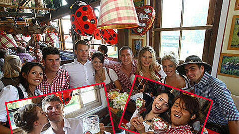 Sie haben allen Grund zum feiern: Wieder unbesiegt und dazu ein strahlender Wiesn-Sonntag - so feiern die Bayern-Stars auf dem Oktoberfest! Die Bilder zum Durchklicken.