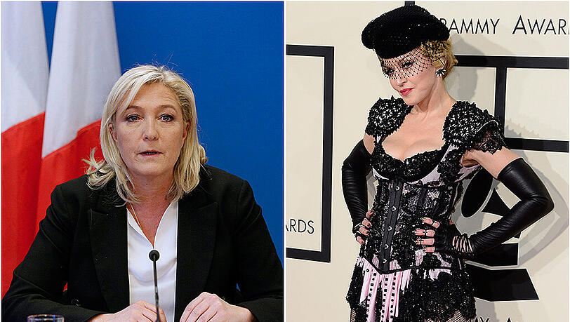 Madonne würde sich gerne mal mit der französischen Politikerin Marine Le Pen auf einen Drink treffen. Madonne würde sich gerne mal mit der französischen Politikerin Marine Le Pen auf einen Drink treffen.