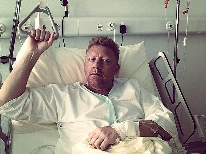 Boris Becker twittert auch aus dem Krankenbett