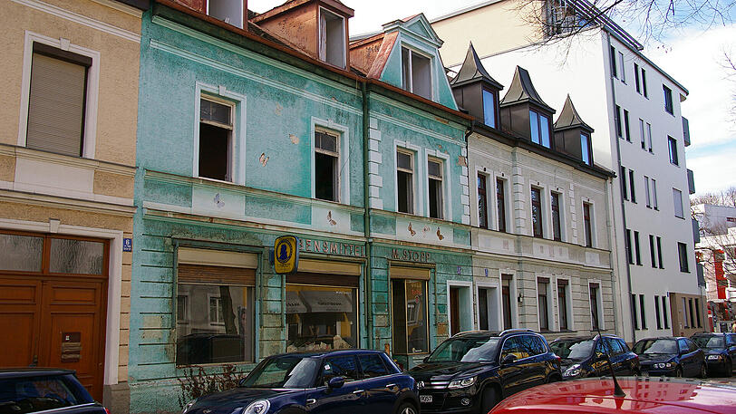 An der Sailerstraße war lange ein Lebensmittelladen untergebracht. Die kleinen Häuser werden wohl abgerissen.