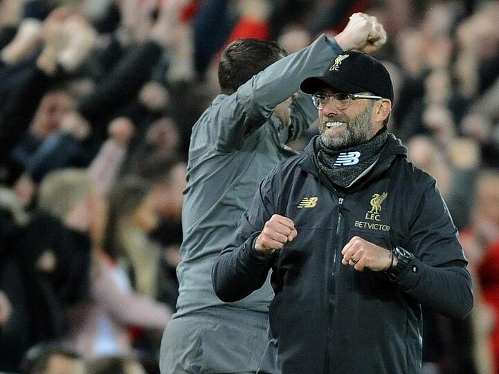 Liverpools Trainer Jürgen Klopp bejubelt einen Treffer gegen den FC Arsenal.