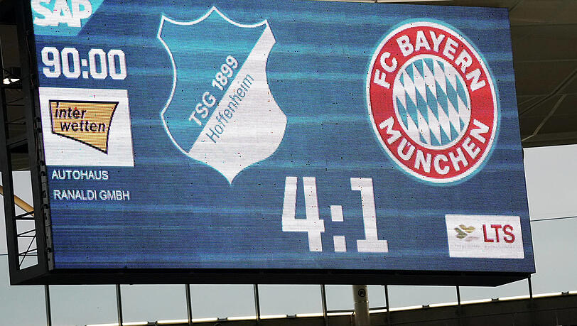 Saftige Klatsche im Hinrundenspiel Ende September: Hoffenheim besiegt den FC Bayern 4:1. Saftige Klatsche im Hinrundenspiel Ende September: Hoffenheim besiegt den FC Bayern 4:1.