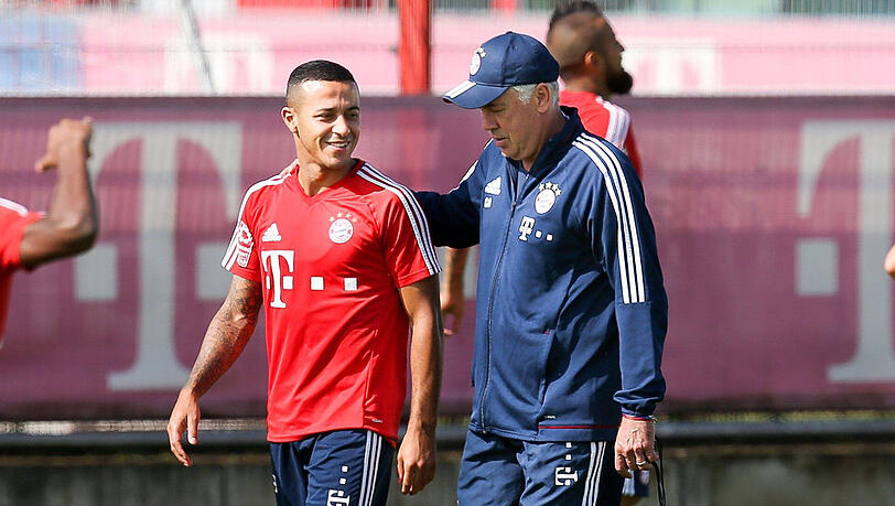 Coach Ancelotti kann wieder auf Mittelfeldspieler Thiago zurückgreifen. Coach Ancelotti kann wieder auf Mittelfeldspieler Thiago zurückgreifen.